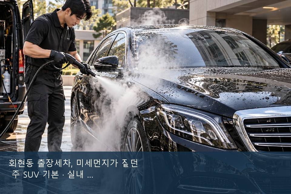 회현동 출장세차, 미세먼지가 짙던 주 SUV 기본 · 실내 냄새를 연 기록